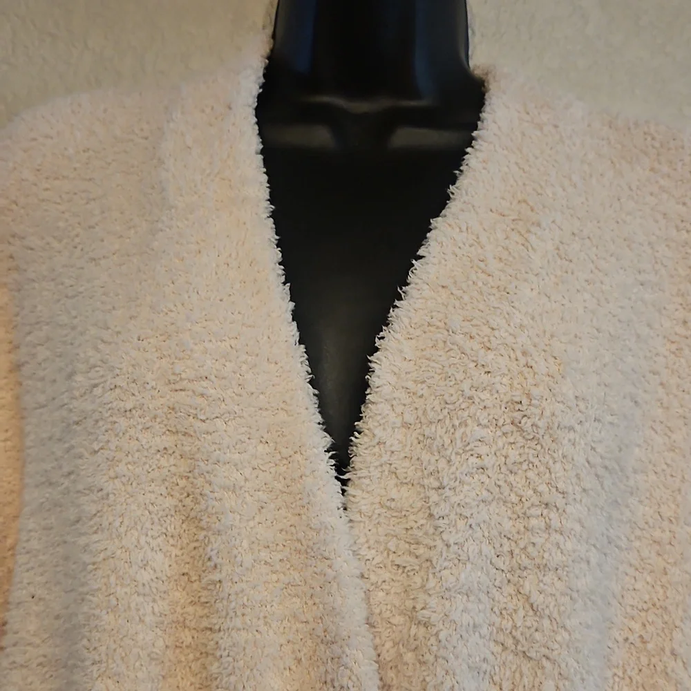 Pottery Barn | Women's Sherpa Teddy Cream Lt. Pink Pockets Loungewear Robe Sz L - Picture 3 of 10